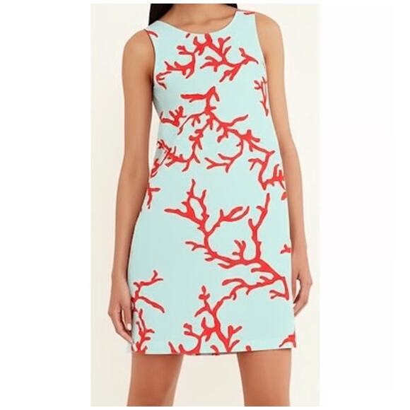 J. McLaughlin Dresses & Skirts - NWT J. McLaughlin Sophia Aqua Coral Sheath Dress